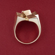 Brutalist Geometric Ring C. 1970s