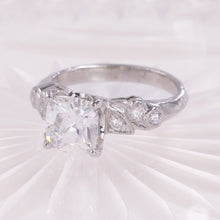 Mid-Century Colorless Cushion-Cut Diamond Ring