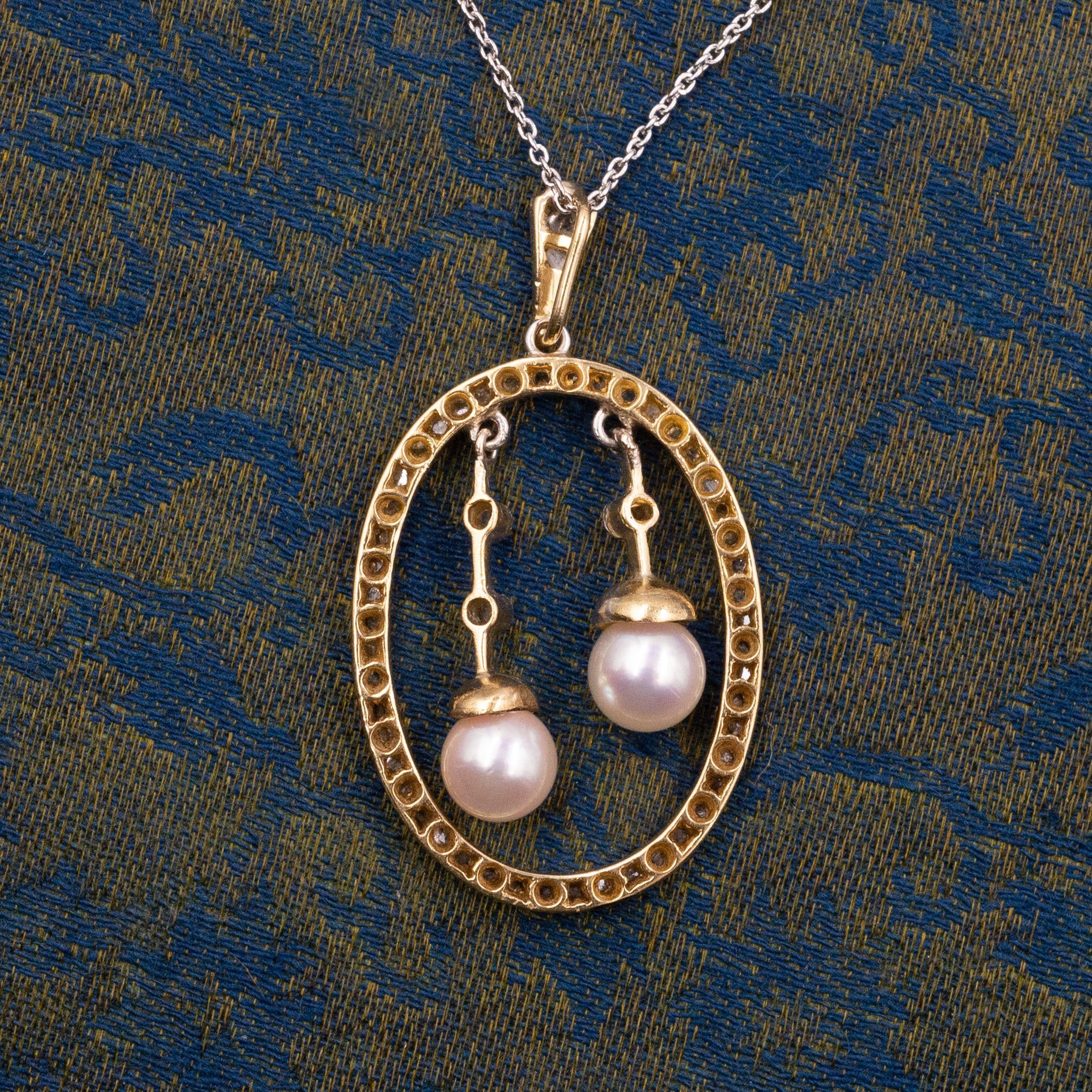 Antique Rose-Cut Diamond & Pearl Pendant c1900 – Pippin Vintage Jewelry