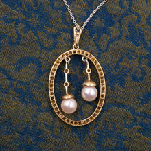 Antique Rose-Cut Diamond & Pearl Pendant c1900