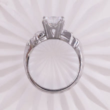 Mid-Century Colorless Cushion-Cut Diamond Ring