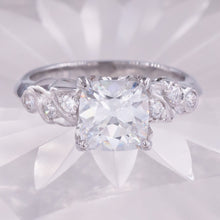 Mid-Century Colorless Cushion-Cut Diamond Ring