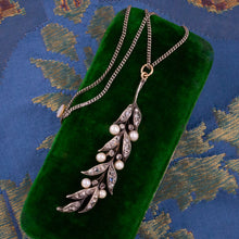 Antique Rose Cut Diamond & Natural Pearl Pendant