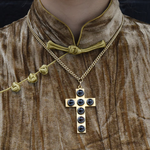 Victorian Cross with Scottish Banded Agate