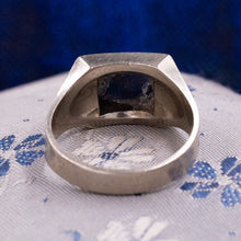 Etched Lapis Ring c1920