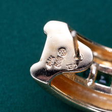 Fine Emerald Half-Hoop Earrings c1980