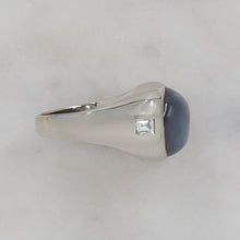 Blue Star Sapphire Gents Ring c1950