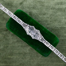 Art Deco Filigree Bracelet with Diamonds c1920