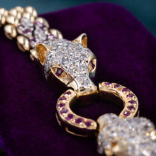 Panther Bracelet with Rubies and Diamonds c1980