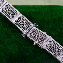 Art Deco Filigree Bracelet with Diamonds c1920