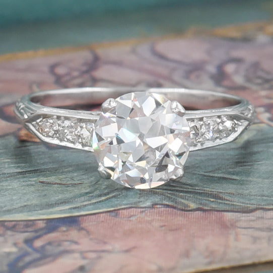 Art Deco Colorless 1.55 carat Antique Diamond Ring