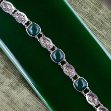 Chrysoprase Filigree Bracelet c1920