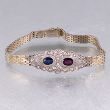 Antique Ruby & Sapphire Duet Bracelet