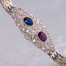 Antique Ruby & Sapphire Duet Bracelet
