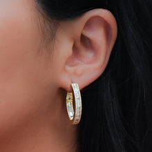 Charles Krypell Diamond Hoop Earrings
