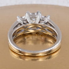 Emerald-Cut and Baguette-Cut Diamond Steps Ring c1990