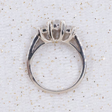 Emerald-Cut and Baguette-Cut Diamond Steps Ring c1990