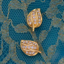 Italian Diamond Leaf Earrings