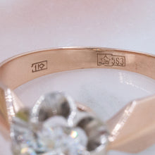 Soviet 1.10ct Diamond Buttercup Ring c1930