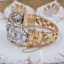 Edwardian Style Diamond Hinged Bangle