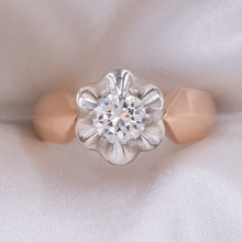 Colorless .58ct Diamond Buttercup Solitaire c1930