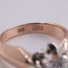 Colorless .58ct Diamond Buttercup Solitaire c1930