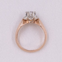 Colorless .58ct Diamond Buttercup Solitaire c1930
