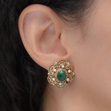 Jade & Pearl Earrings c1940