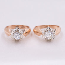Soviet 1.10ct Diamond Buttercup Ring c1930