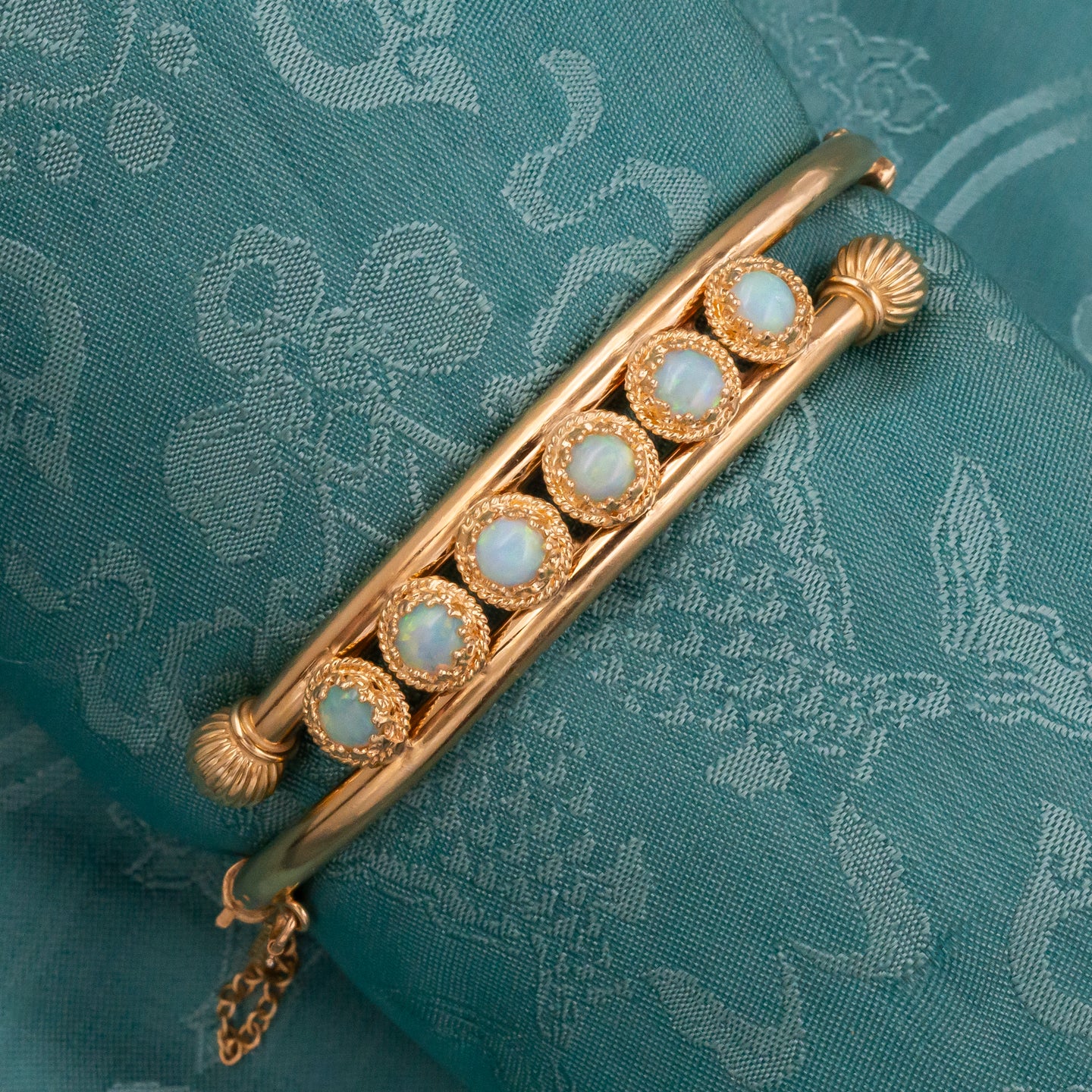 Victorian Revival Opal Bangle c1930