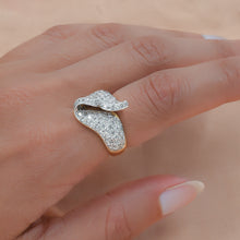 Pavé Diamond Wave Ring c1980