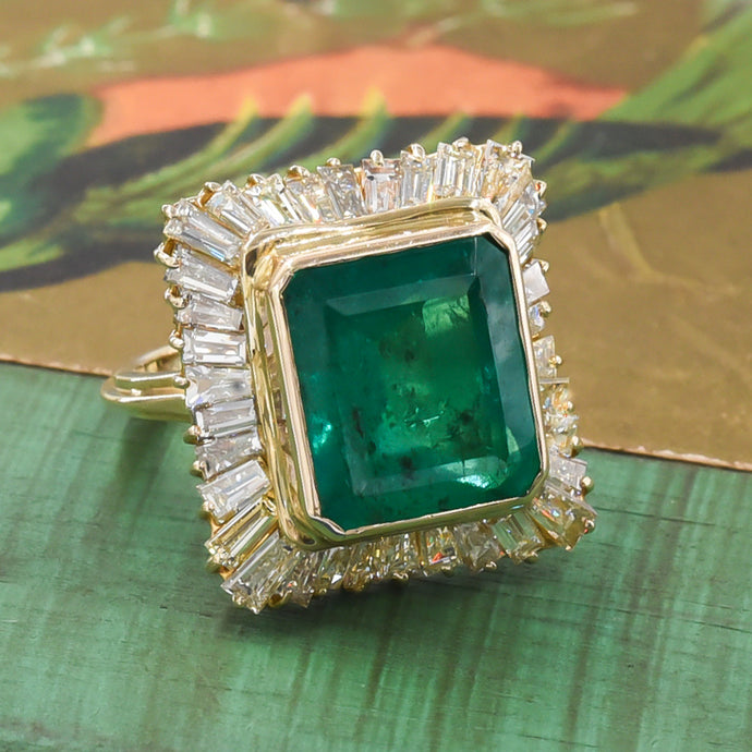 10 Carat Colombian Emerald Ring