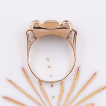 French Retro Diamond Tank Ring c1930