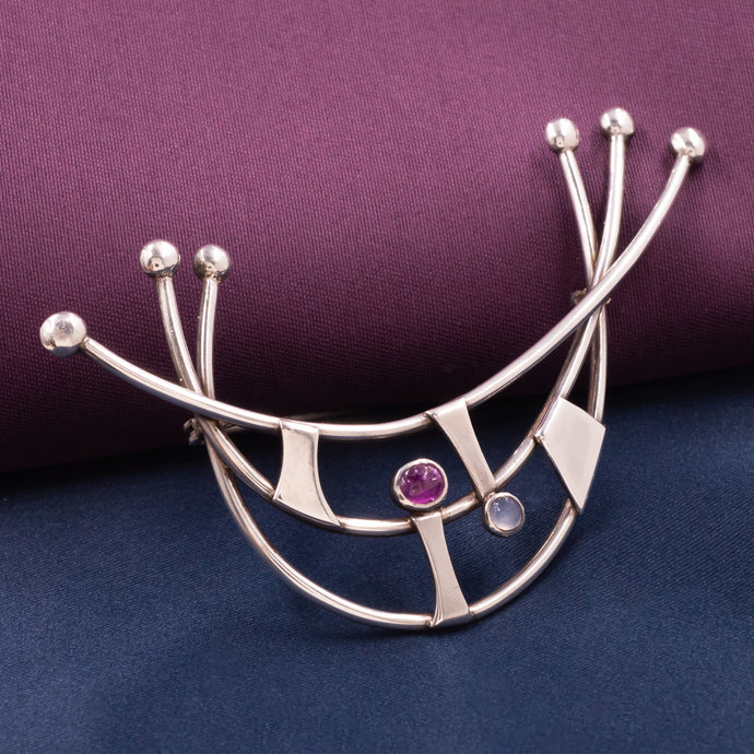 Davis Heinz Gumbel Sterling Brooch