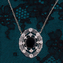 French Belle Époque Onyx & Diamond Necklace