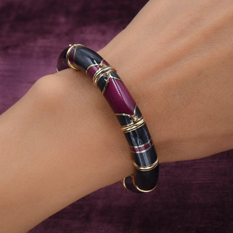 La Nouvelle Bague Flex Enamel Bangle c1980