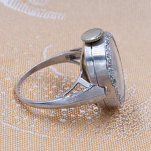 Diamond Bezeled Watch Ring c1950