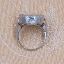 Diamond Bezeled Watch Ring c1950