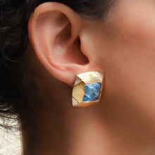 BVLGARI 'Pyramid' Earrings with Blue Topaz