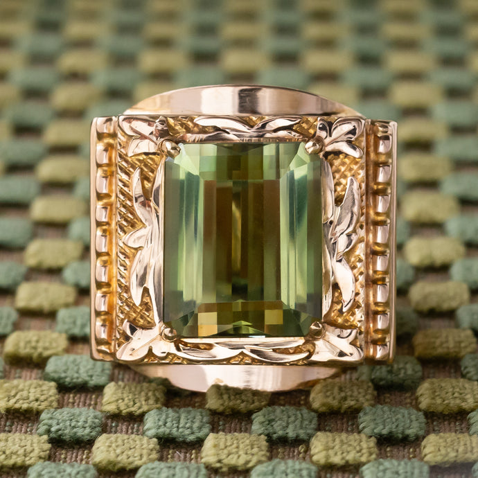 Peridot Statement Ring C. 1940s