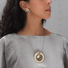 Custom BVLGARI 'Pyramid' Pendant with Blue Topaz