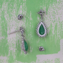 Fine Jade & Diamond Drop Earrings
