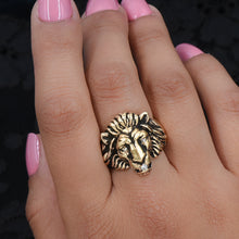 14 Karat Lion Ring with Diamonds