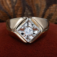 Gent's Diamond Rhombus Ring c1960
