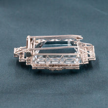 Art Deco Aquamarine Pendant/Fur Clip c1930