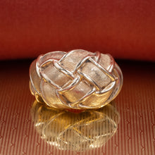 Vintage Basketweave Bombe Ring