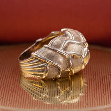 Vintage Basketweave Bombe Ring