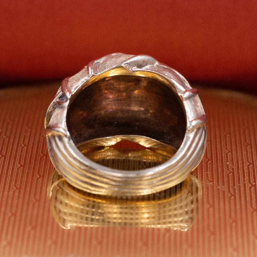 Vintage Basketweave Bombe Ring – Pippin Vintage Jewelry