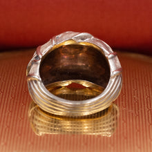 Vintage Basketweave Bombe Ring