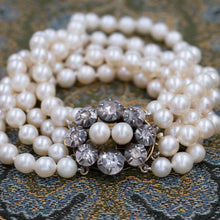 Pearl Bracelet with Rose Cut Diamond Clasp